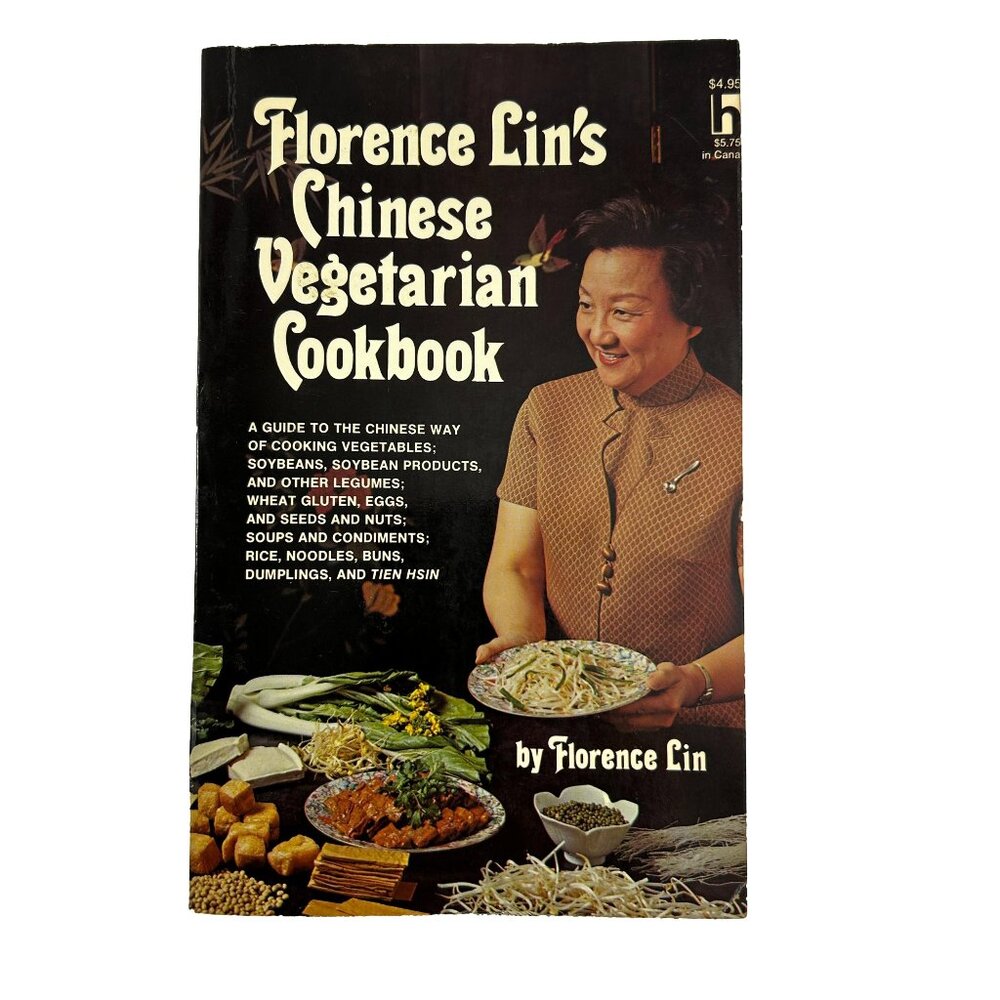 Vintage Florence Lins Chinese Vegetarian Cookbook Recipes Paperback Healthy